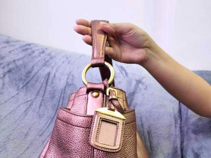 Prada Metallic Leather Hobo Bag thumbnail 3