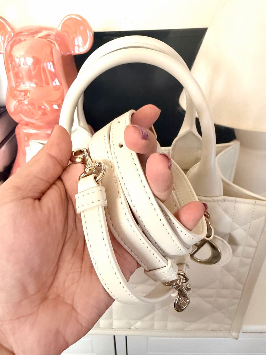 Dior Quilted MacroCannage Leather Small Book Tote thumbnail 6