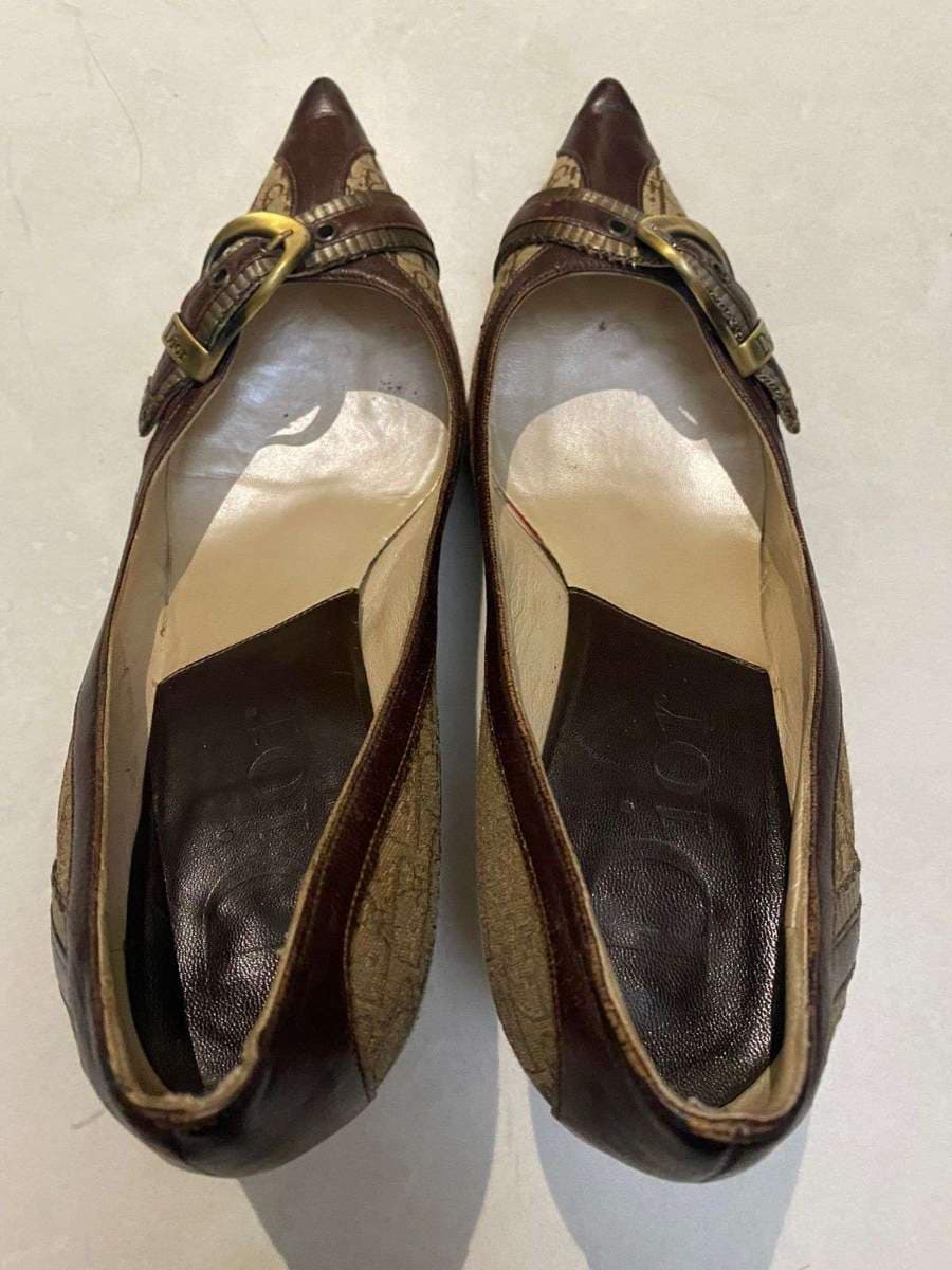 Dior Monogram Buckle Heels Size 39 thumbnail 4