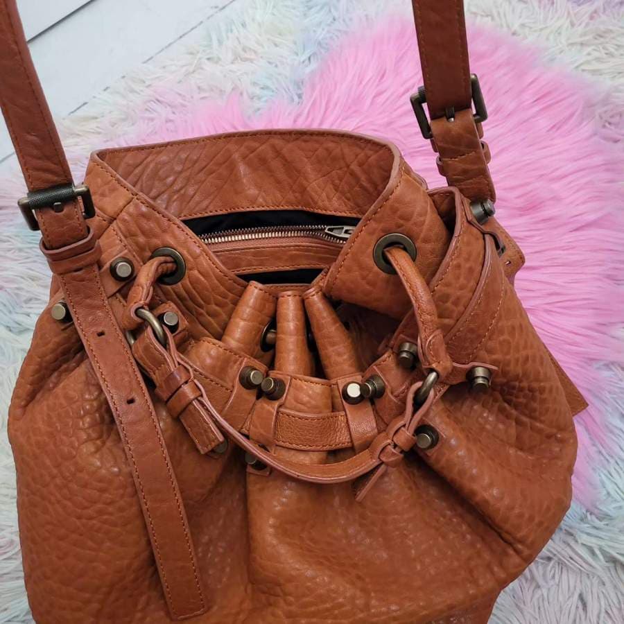 Alexander Wang Studded Brown Leather Bucket Bag thumbnail 2