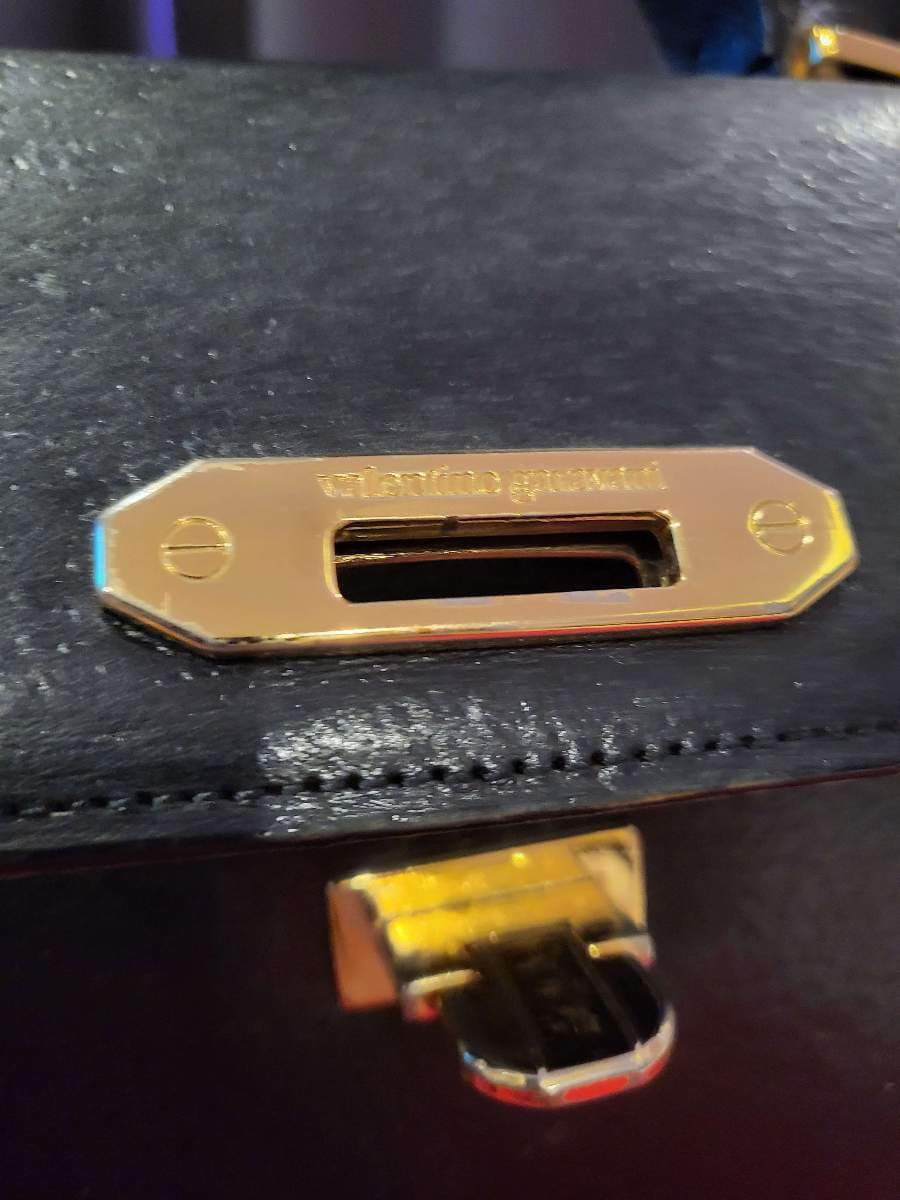 Valentino Garavani Black Leather Top Handle Bag thumbnail 8