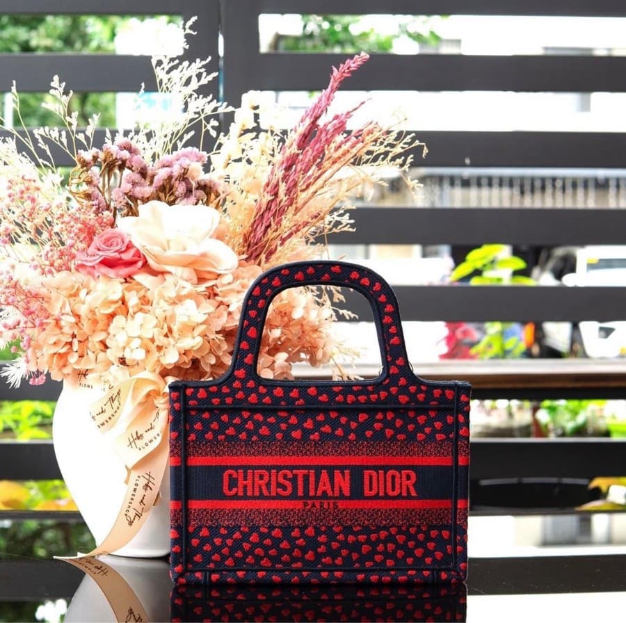 Christian Dior Paris Heart Mini Book Tote