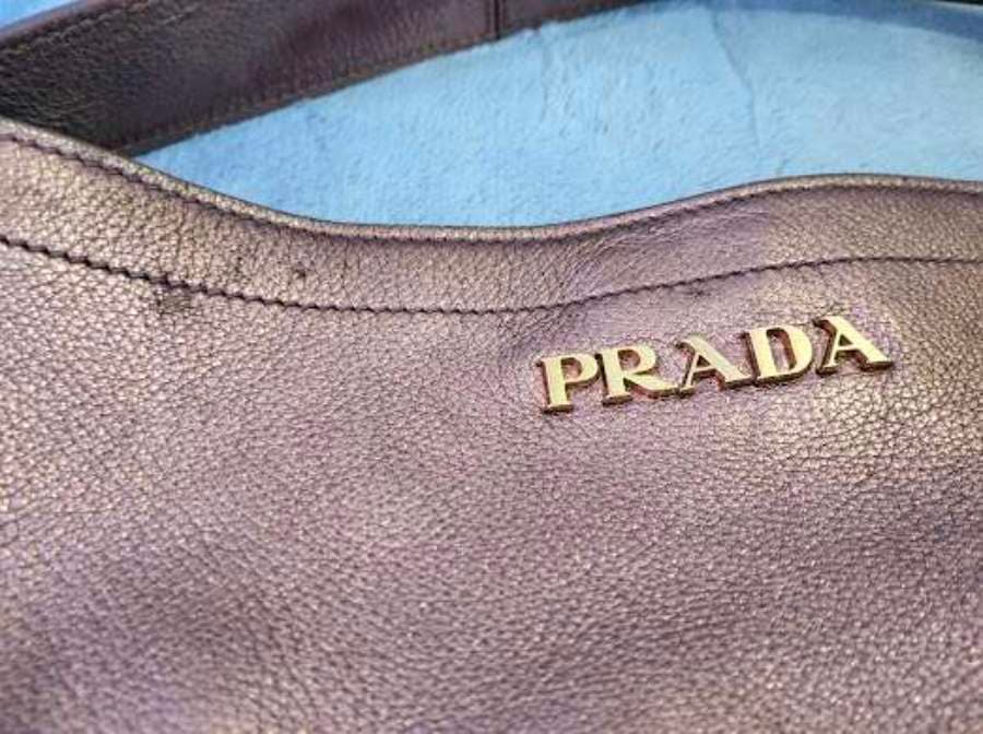 Prada Metallic Leather Hobo Bag thumbnail 5