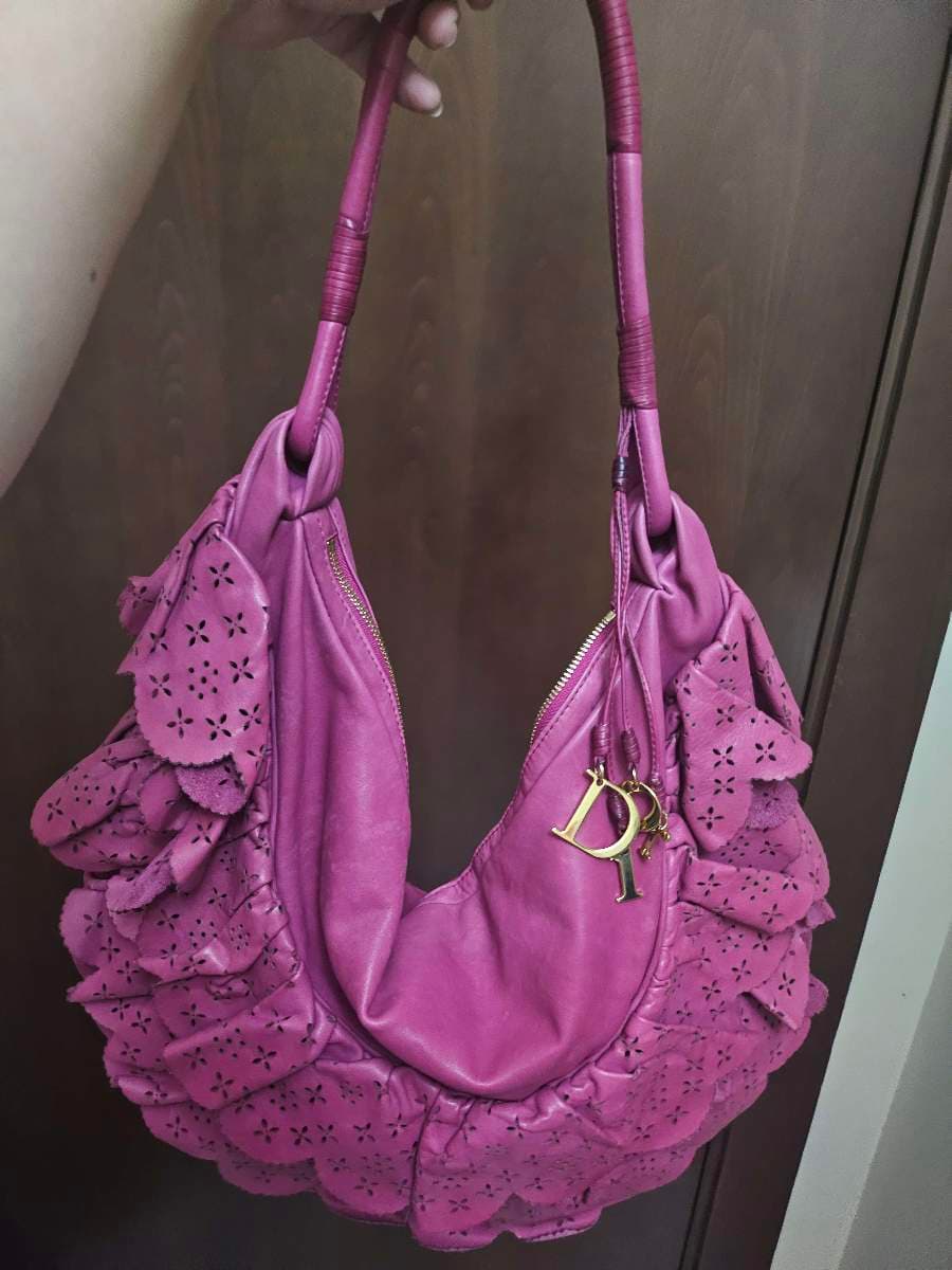 Dior Magenta Perforated Hobo