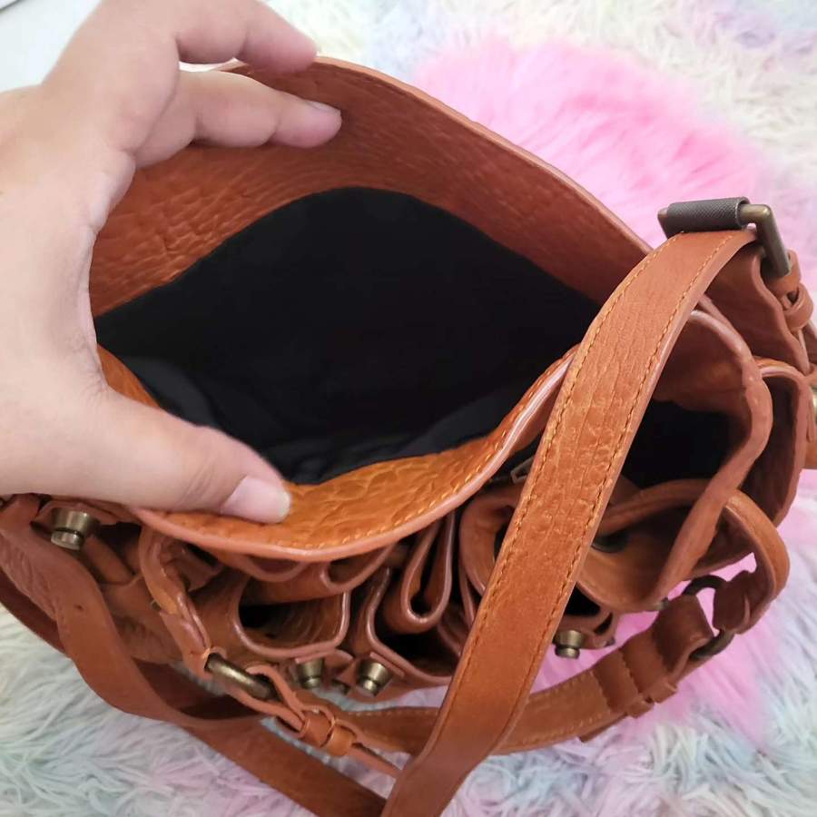 Alexander Wang Studded Brown Leather Bucket Bag thumbnail 7