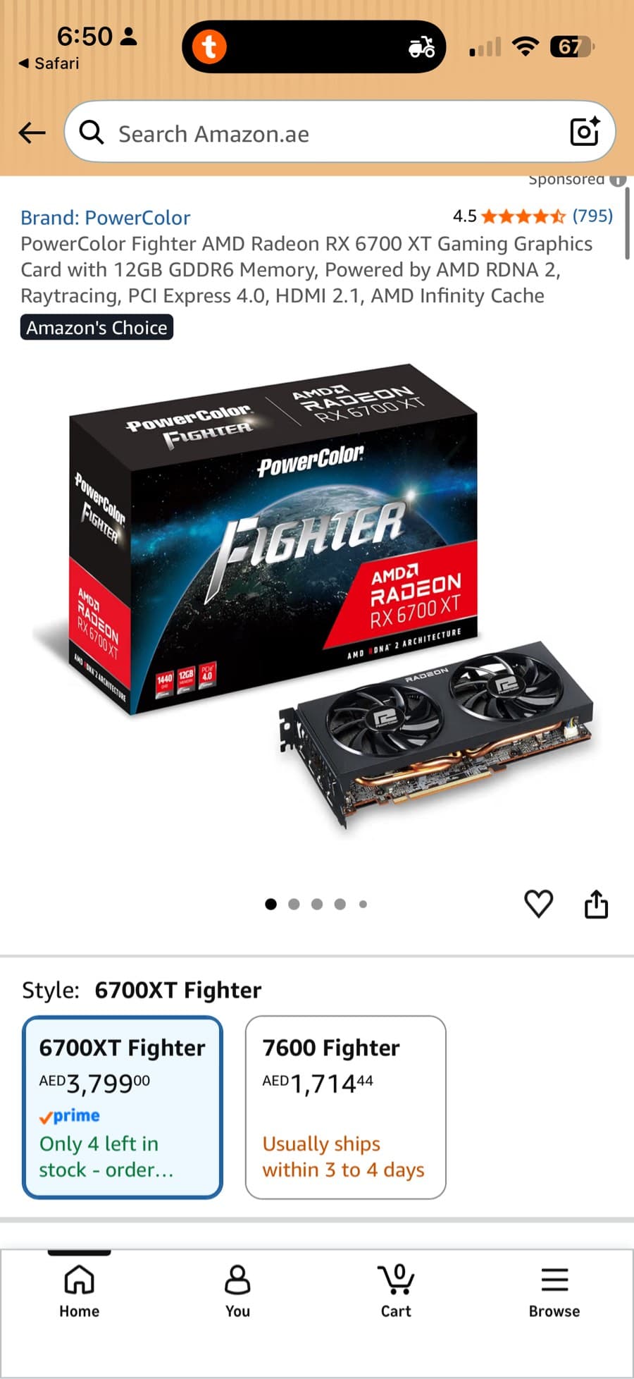 PowerColor Fighter RX 6700 XT thumbnail 3