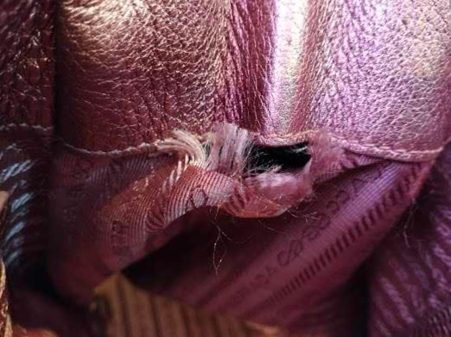 Prada Metallic Leather Hobo Bag thumbnail 7