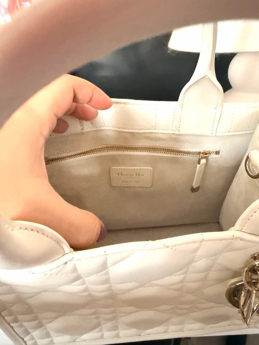 Dior Quilted MacroCannage Leather Small Book Tote thumbnail 7