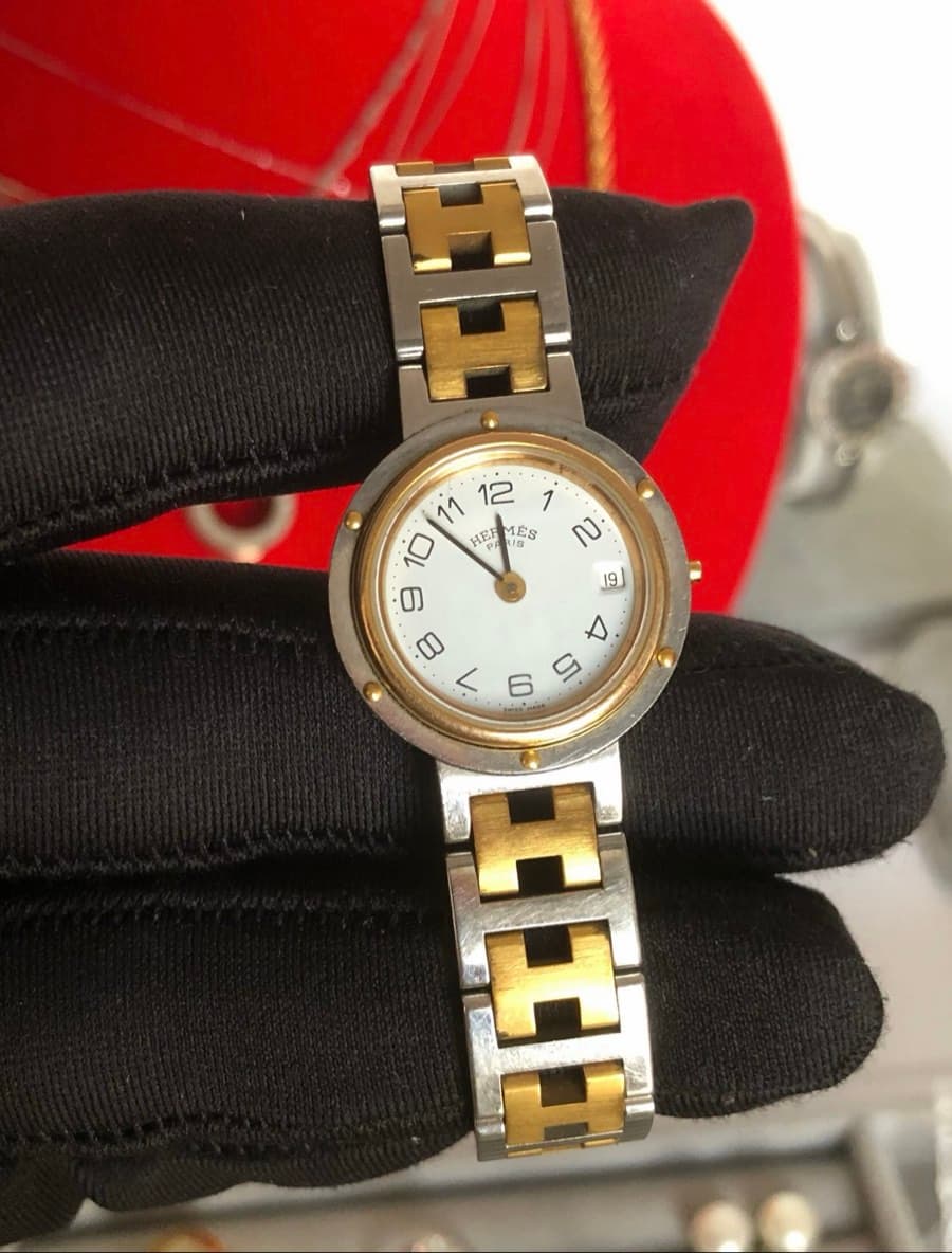 Hermes Clipper Two-Tone Watch thumbnail 7