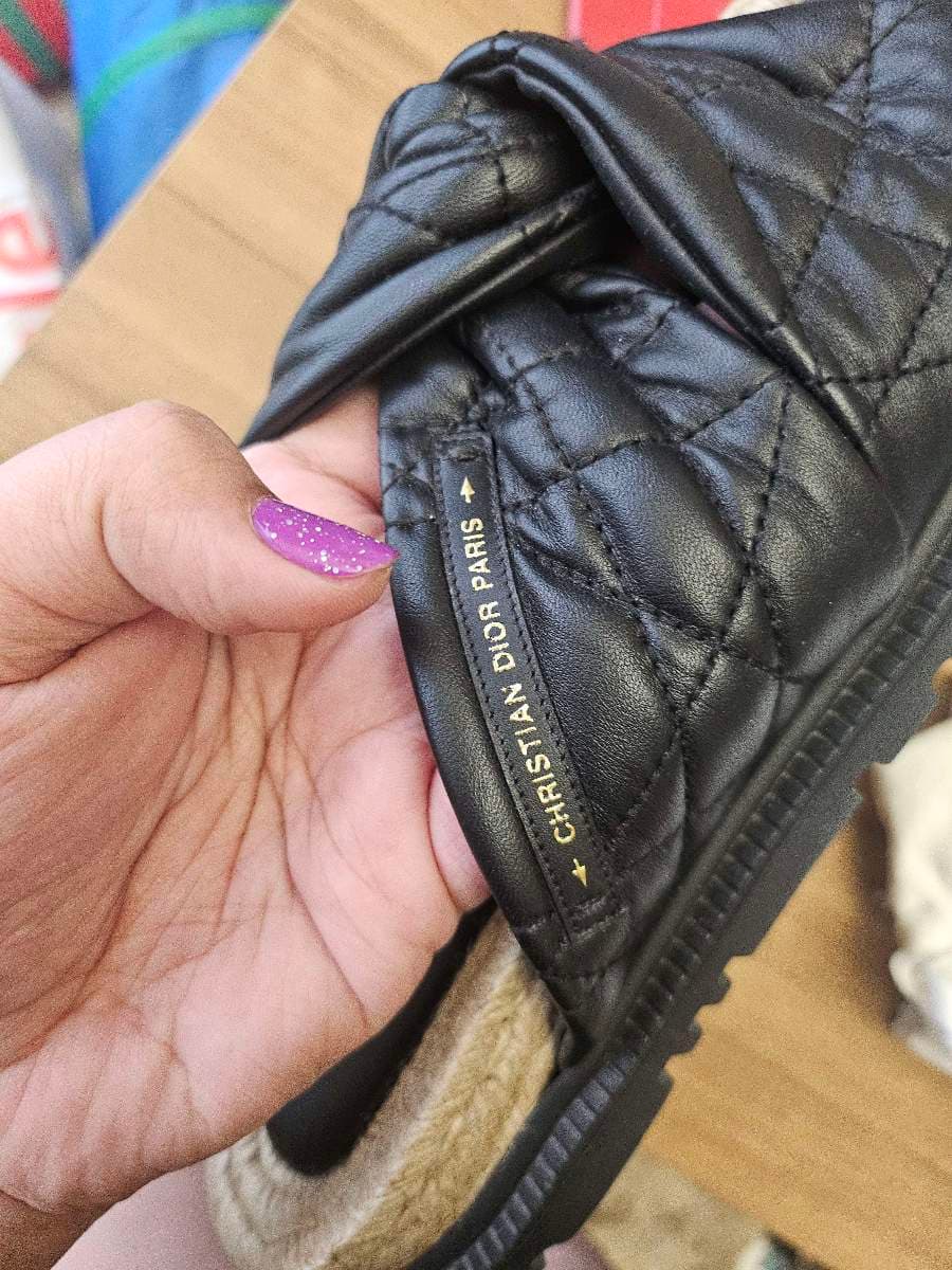 Christian Dior Quilted Espadrille Slides Size 39 thumbnail 8