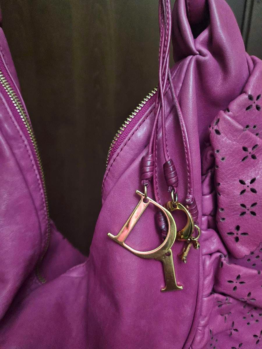 Dior Magenta Perforated Hobo thumbnail 6