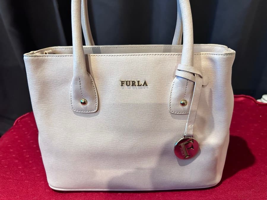 Furla Beige Leather Tote Bag