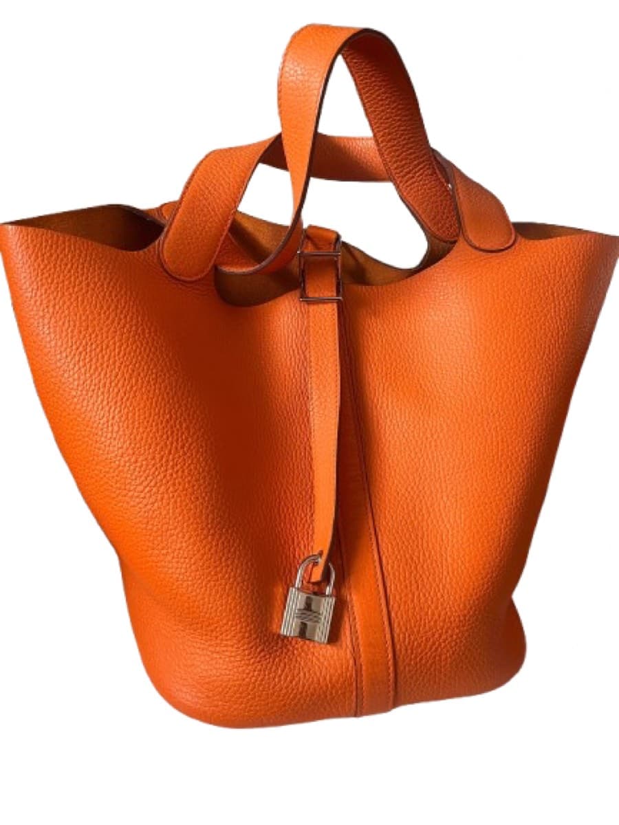 Hermes Picotin 26 Orange Leather Tote