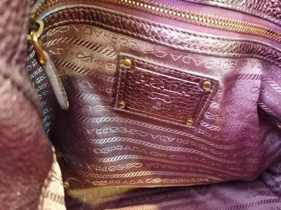 Prada Metallic Leather Hobo Bag thumbnail 4