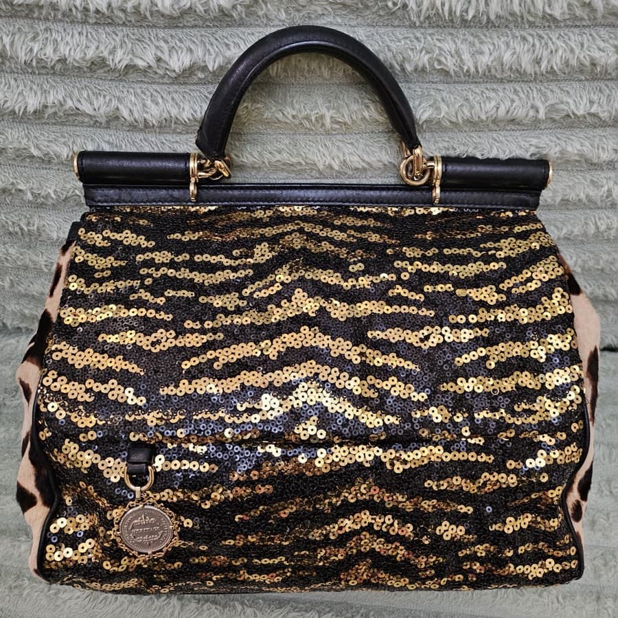 Dolce and Gabbana Sequin Miss Sicily Handbag