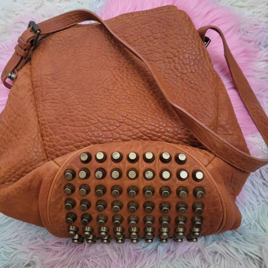 Alexander Wang Studded Brown Leather Bucket Bag thumbnail 9