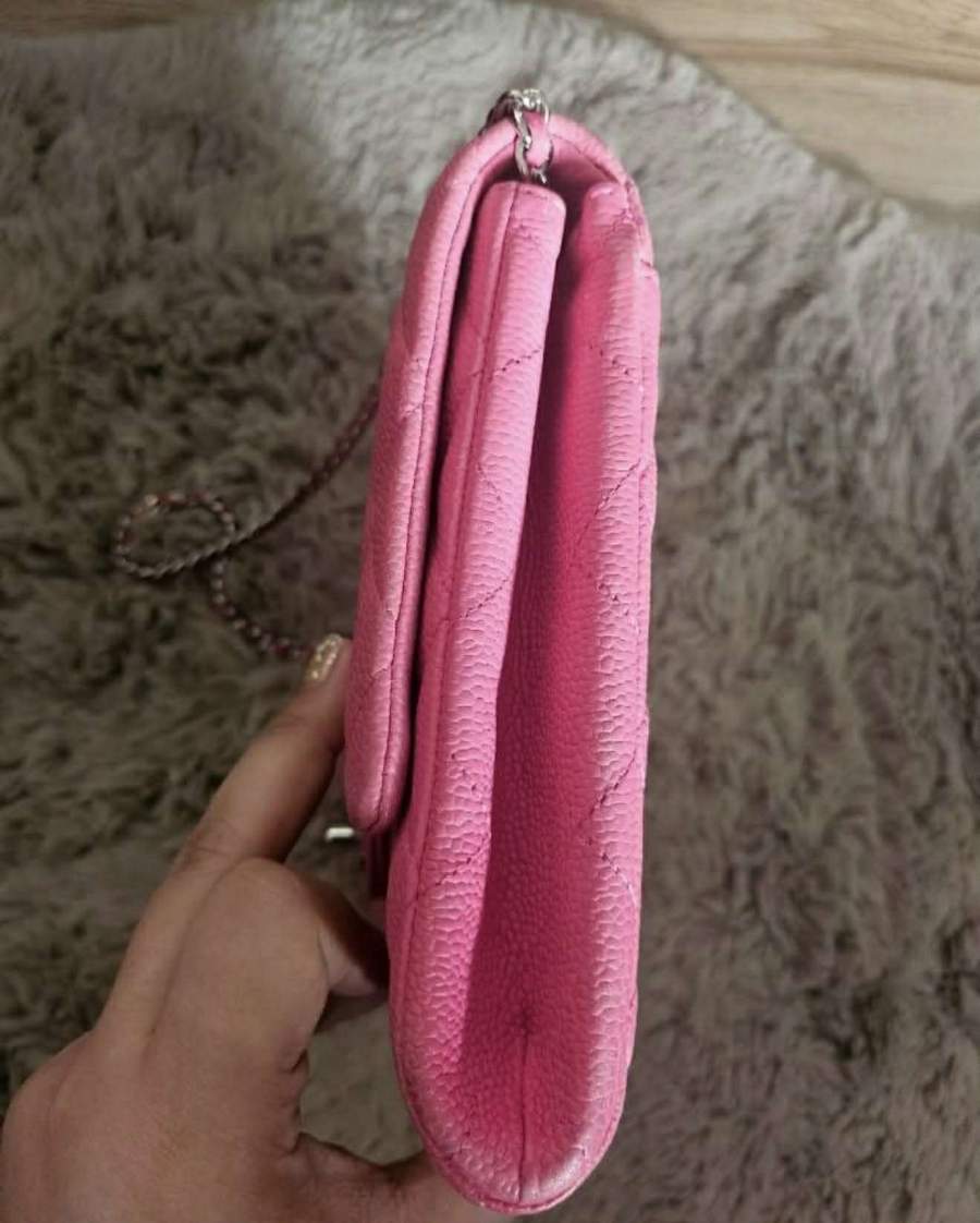 Chanel Pink Caviar Shoulder Flap Bag thumbnail 7