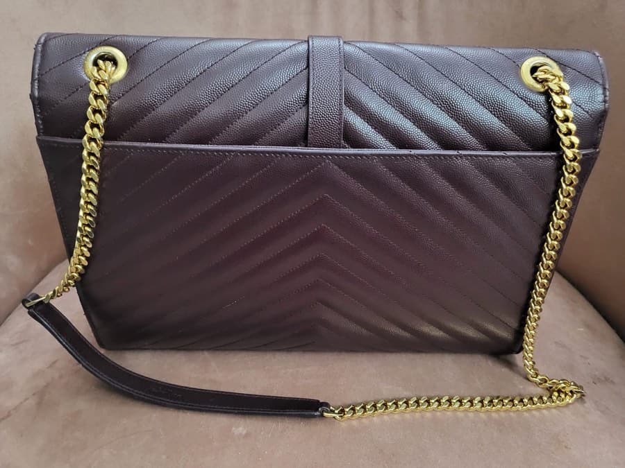 Saint Laurent Grained Leather Envelope Shoulder Bag thumbnail 5