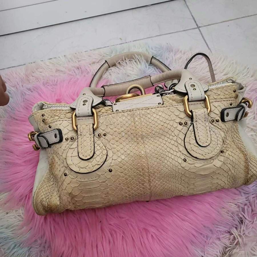 Chloé Paddington Snakeskin Handbag thumbnail 4
