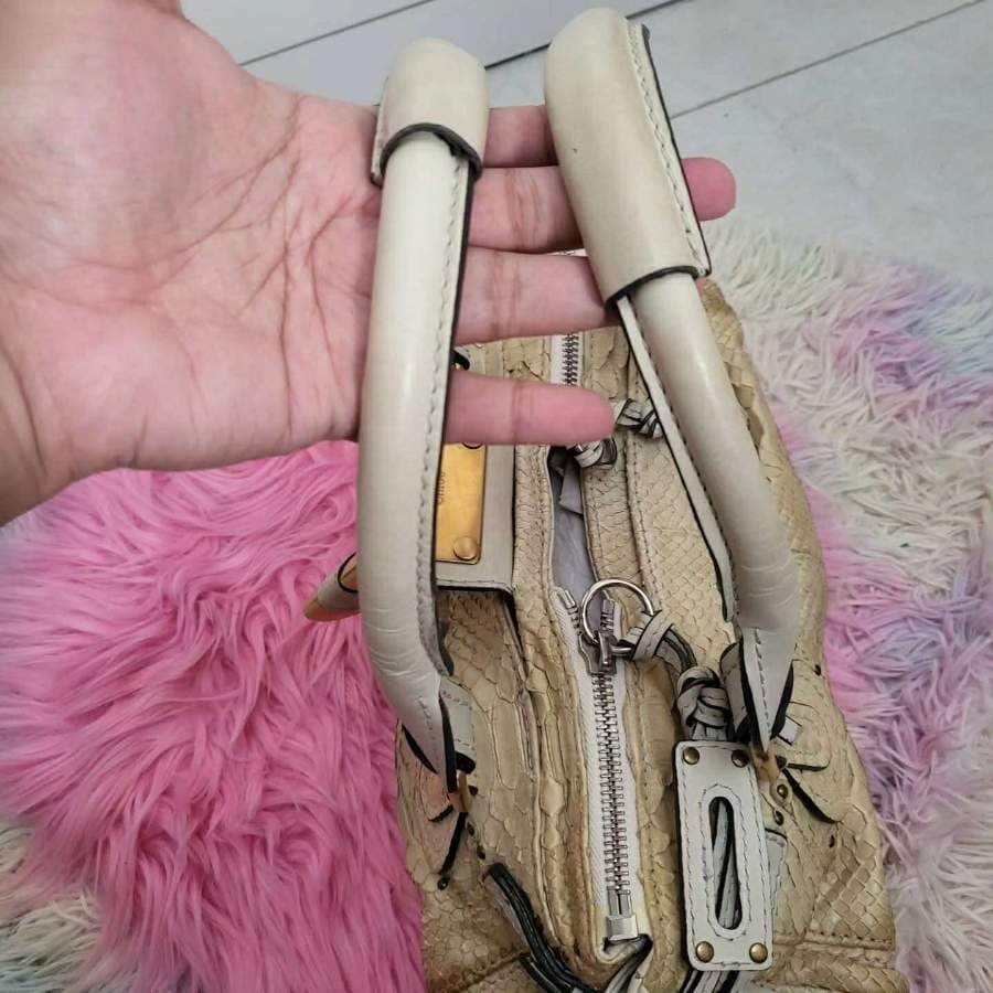 Chloé Paddington Snakeskin Handbag thumbnail 3