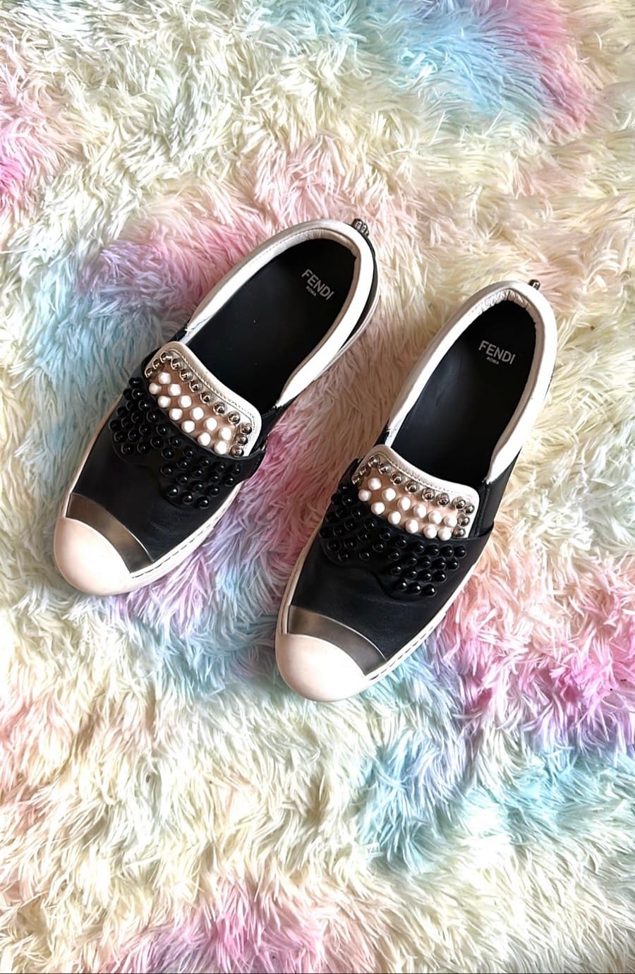 Fendi x Karl Lagerfeld Studded Slip-On Sneakers thumbnail 3