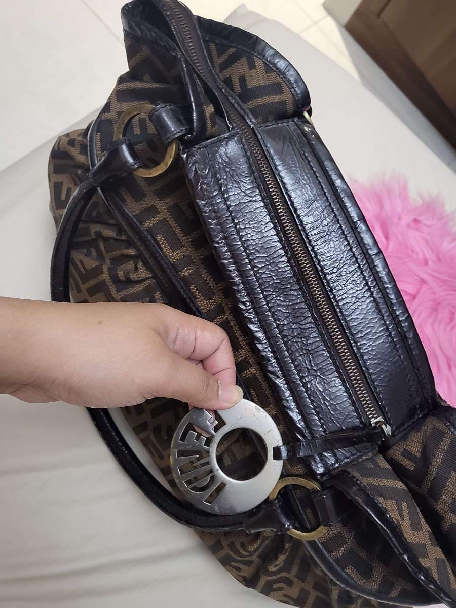 Fendi Zucca Patent Leather Bag thumbnail 8