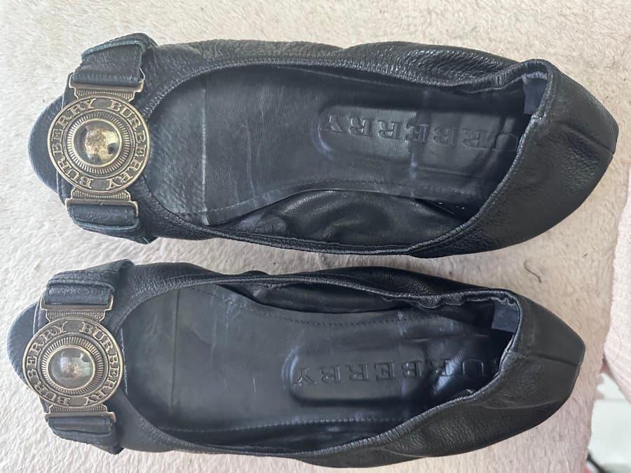 Burberry Black Leather Ballerinas thumbnail 10