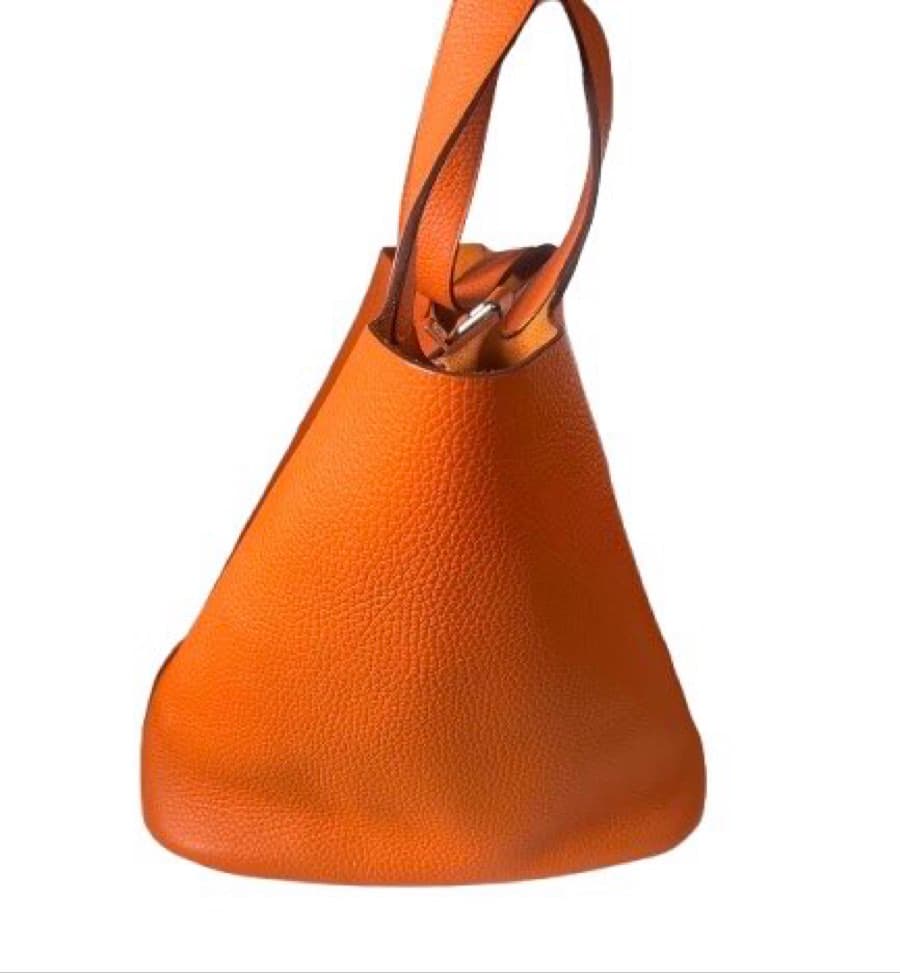 Hermes Picotin 26 Orange Leather Tote thumbnail 3