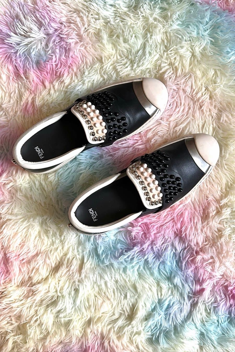 Fendi x Karl Lagerfeld Studded Slip-On Sneakers thumbnail 2