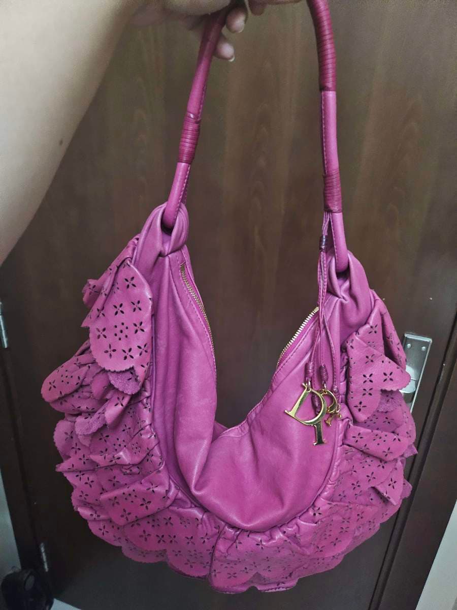 Dior Magenta Perforated Hobo thumbnail 8