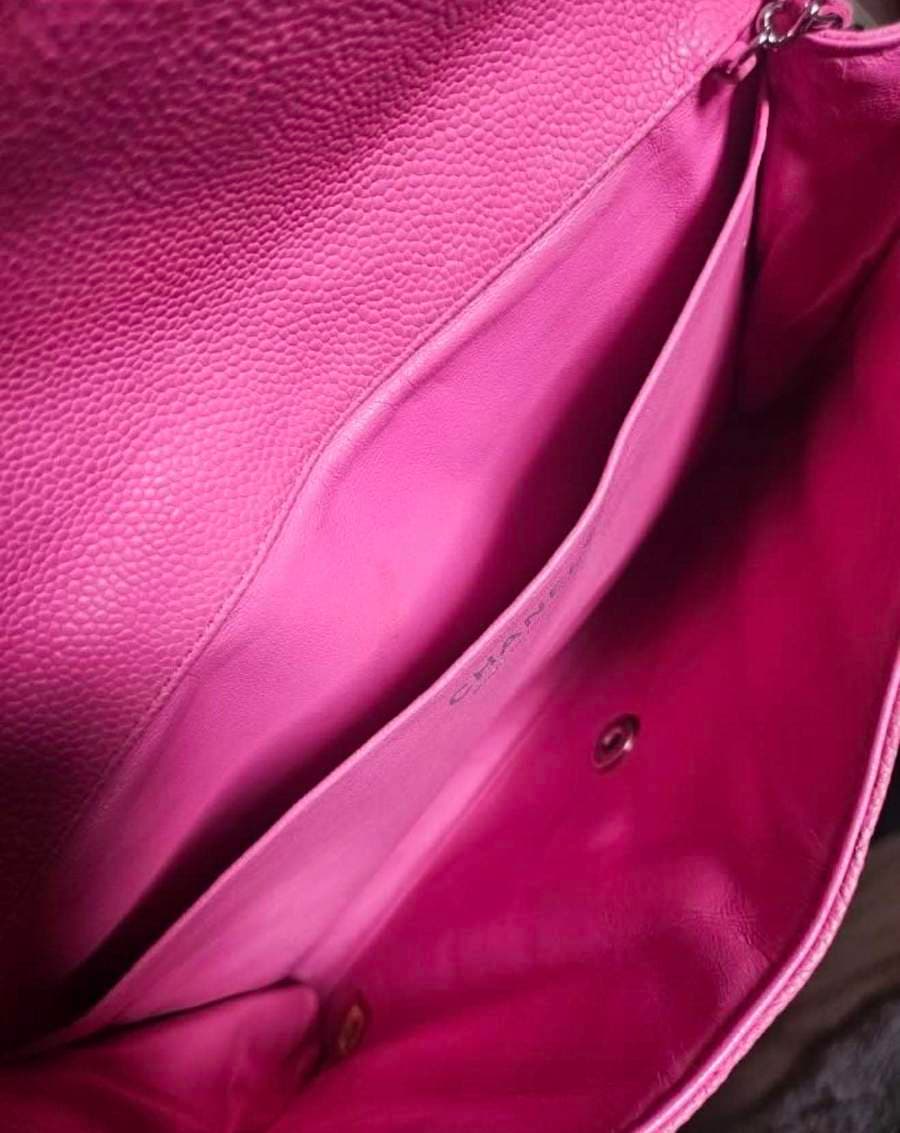Chanel Pink Caviar Shoulder Flap Bag thumbnail 8
