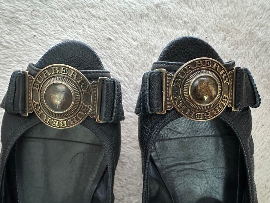 Burberry Black Leather Ballerinas thumbnail 9