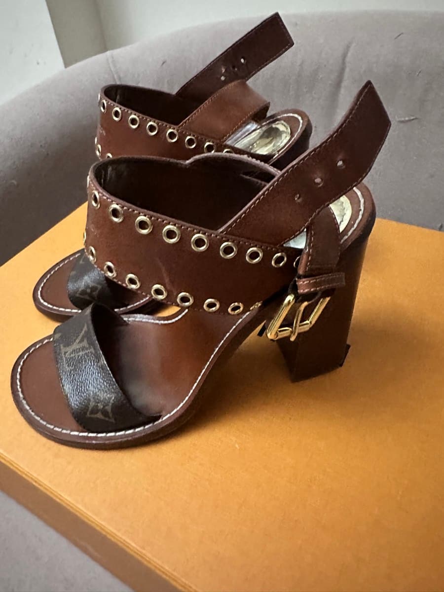 Louis Vuitton Monogram Sandals Size 40 thumbnail 4