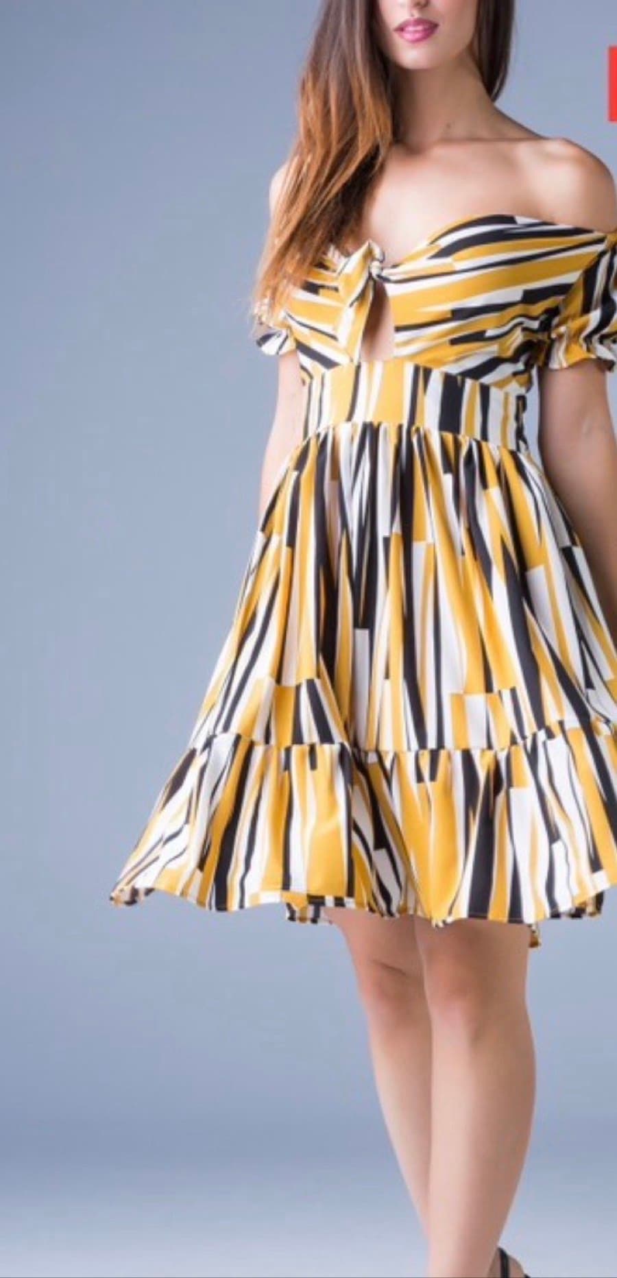 Striped Tie-Front Mini Dress thumbnail 2