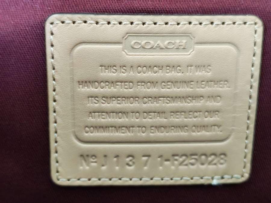 Coach Burgundy Leather Tote thumbnail 10