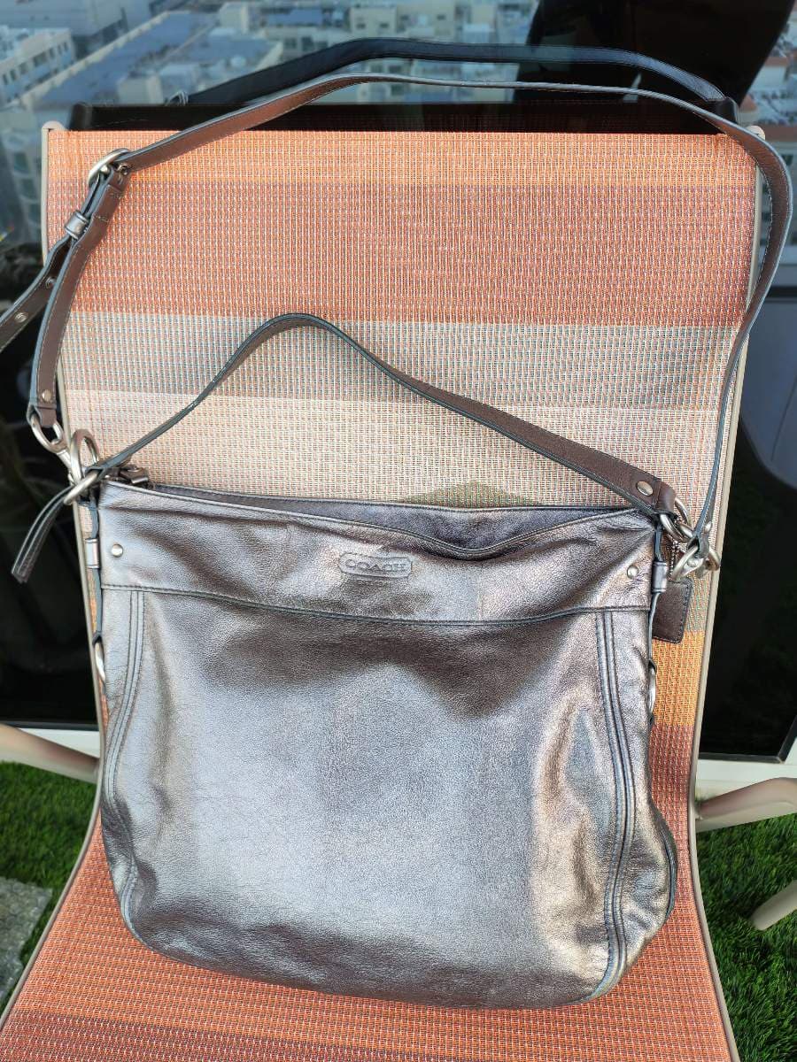 Coach Zoe Hobo Metallic Leather Shoulder-Crossbody Bag thumbnail 2