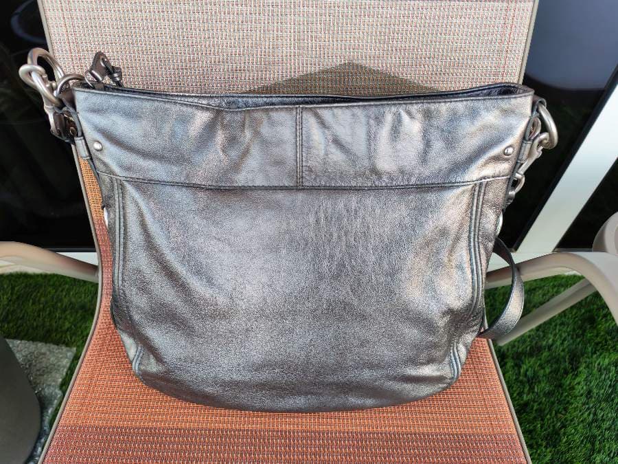 Coach Zoe Hobo Metallic Leather Shoulder-Crossbody Bag thumbnail 3