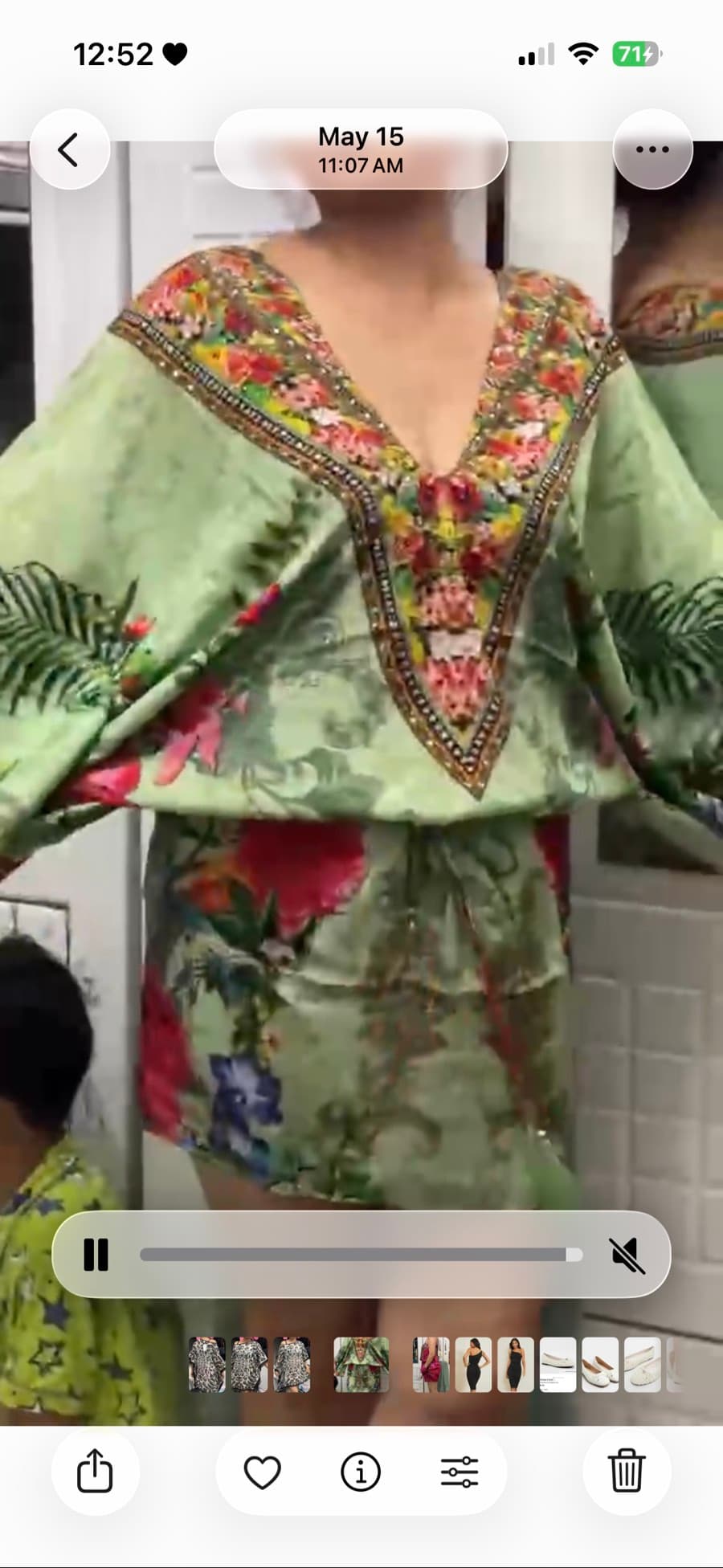 Embellished Floral Kaftan Set thumbnail 4