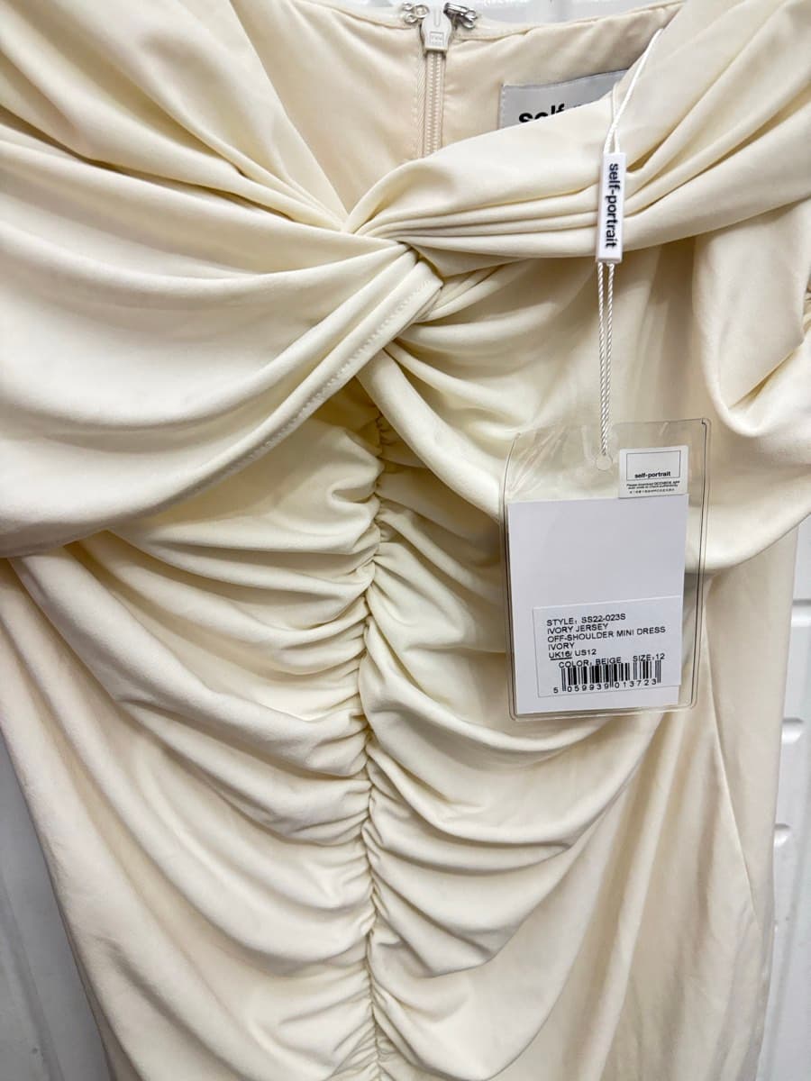 Off-Shoulder Ruched Mini Dress thumbnail 5
