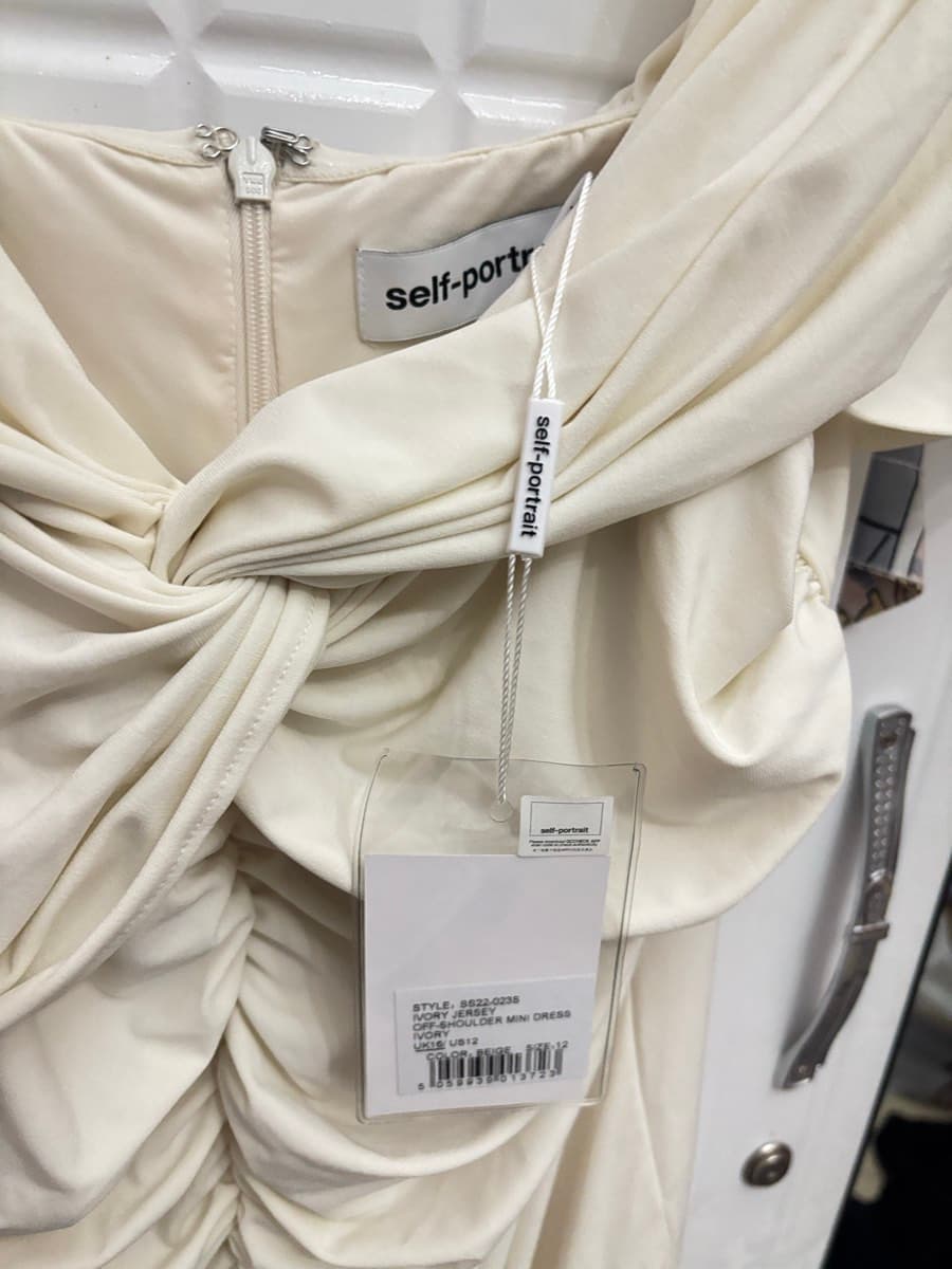 Off-Shoulder Ruched Mini Dress thumbnail 4
