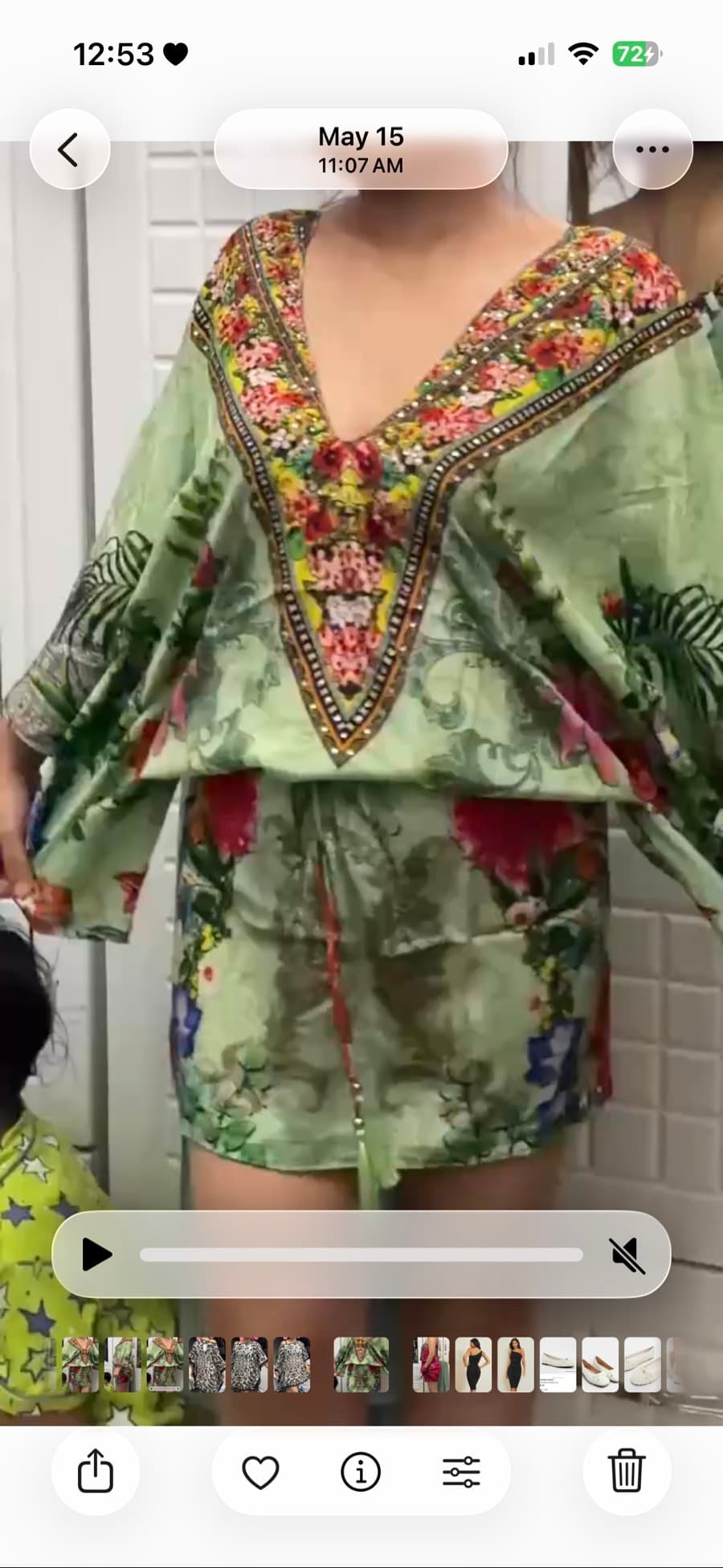 Embellished Floral Kaftan Set