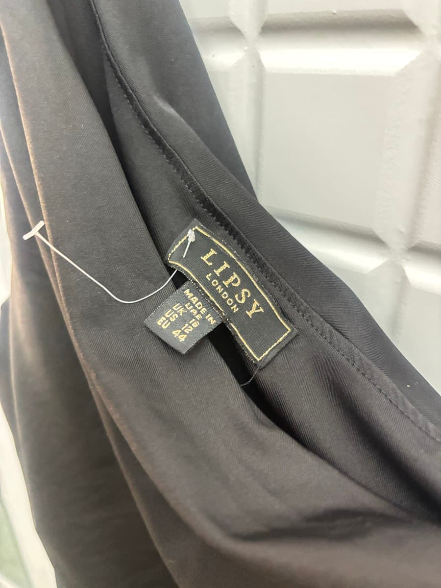 Black Ruched One-Shoulder Dress thumbnail 4
