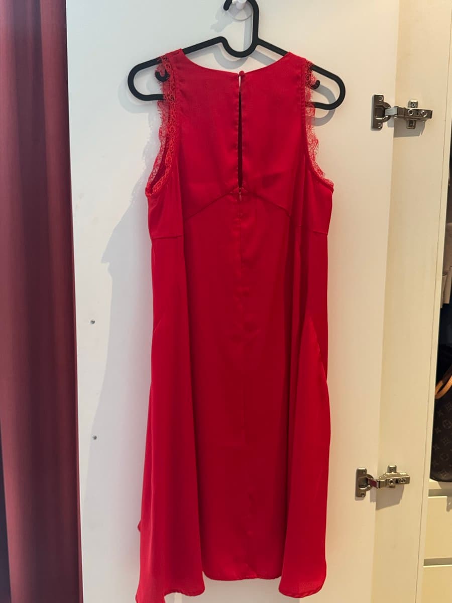 Jane Norman Red Lace-Trimmed Mini Dress thumbnail 2