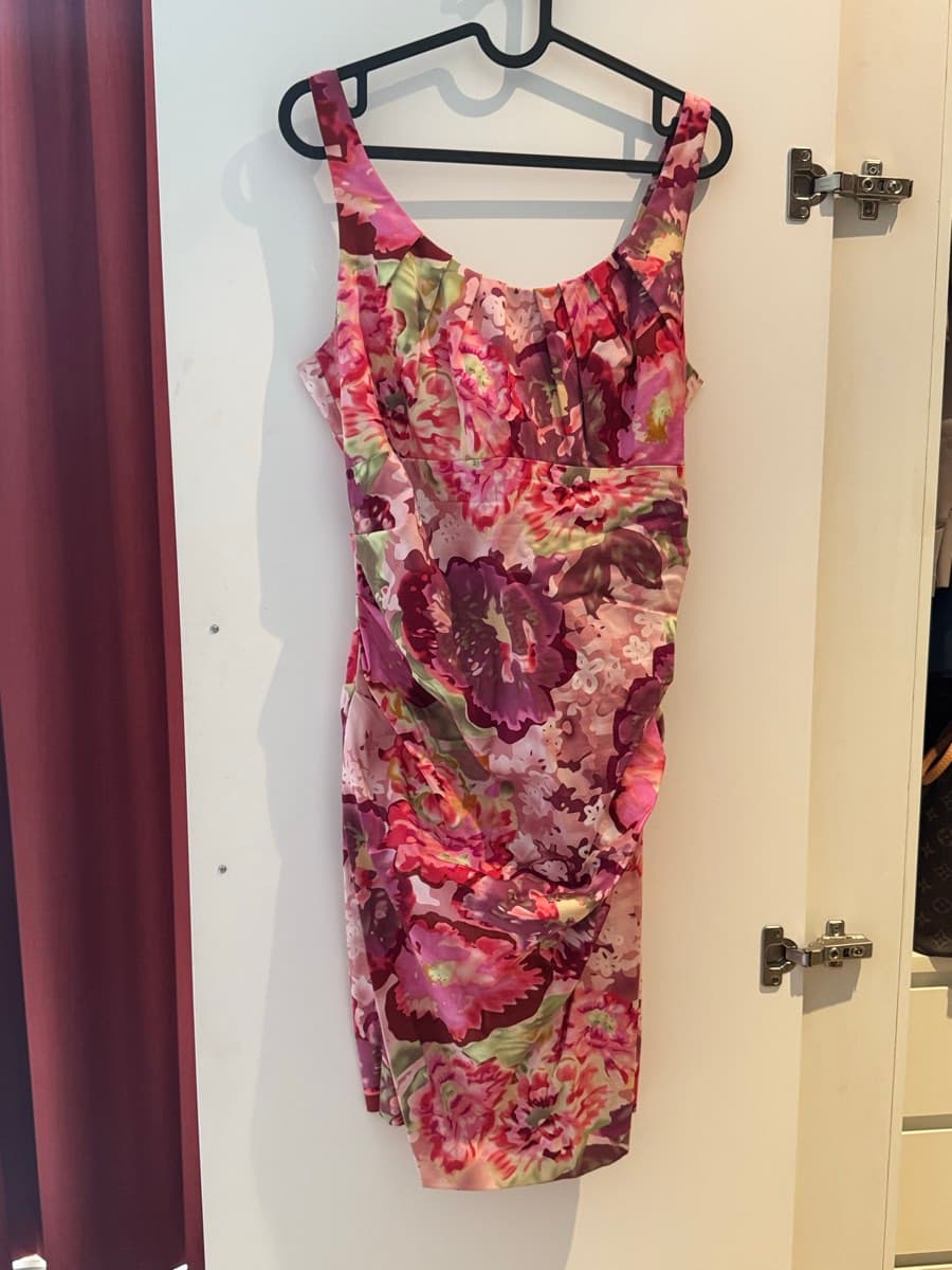 Wallis Floral Ruched Sleeveless Dress