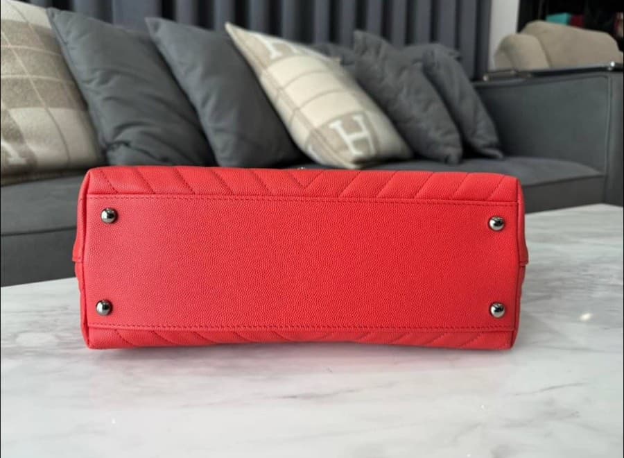 Chanel Red Caviar Top Handle thumbnail 4