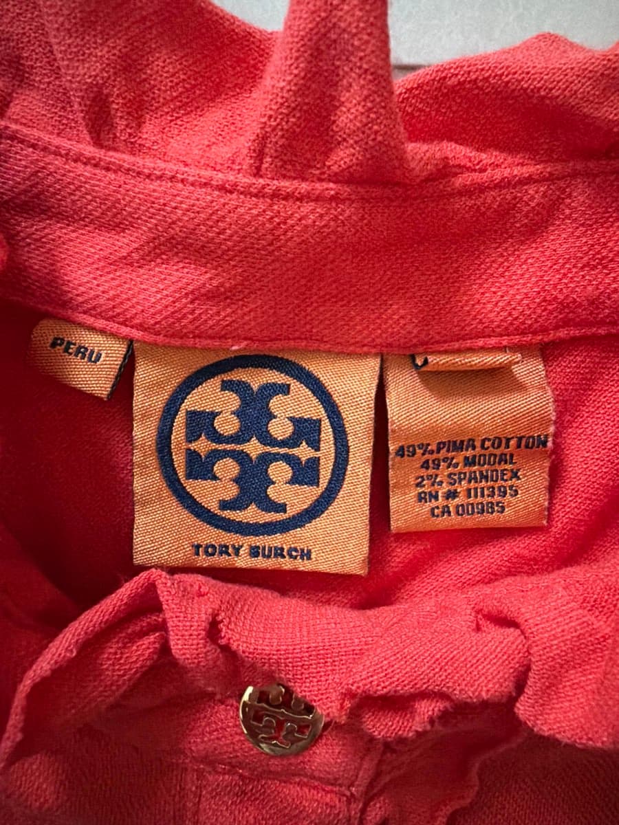 Tory Burch Ruffled Polo Top thumbnail 3