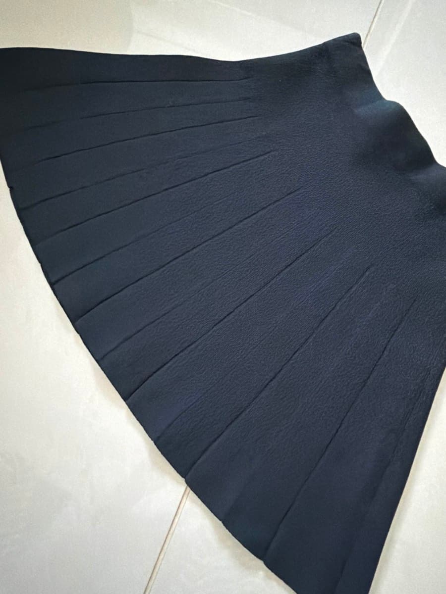 Dark Navy Pleated Mini Skirt thumbnail 3