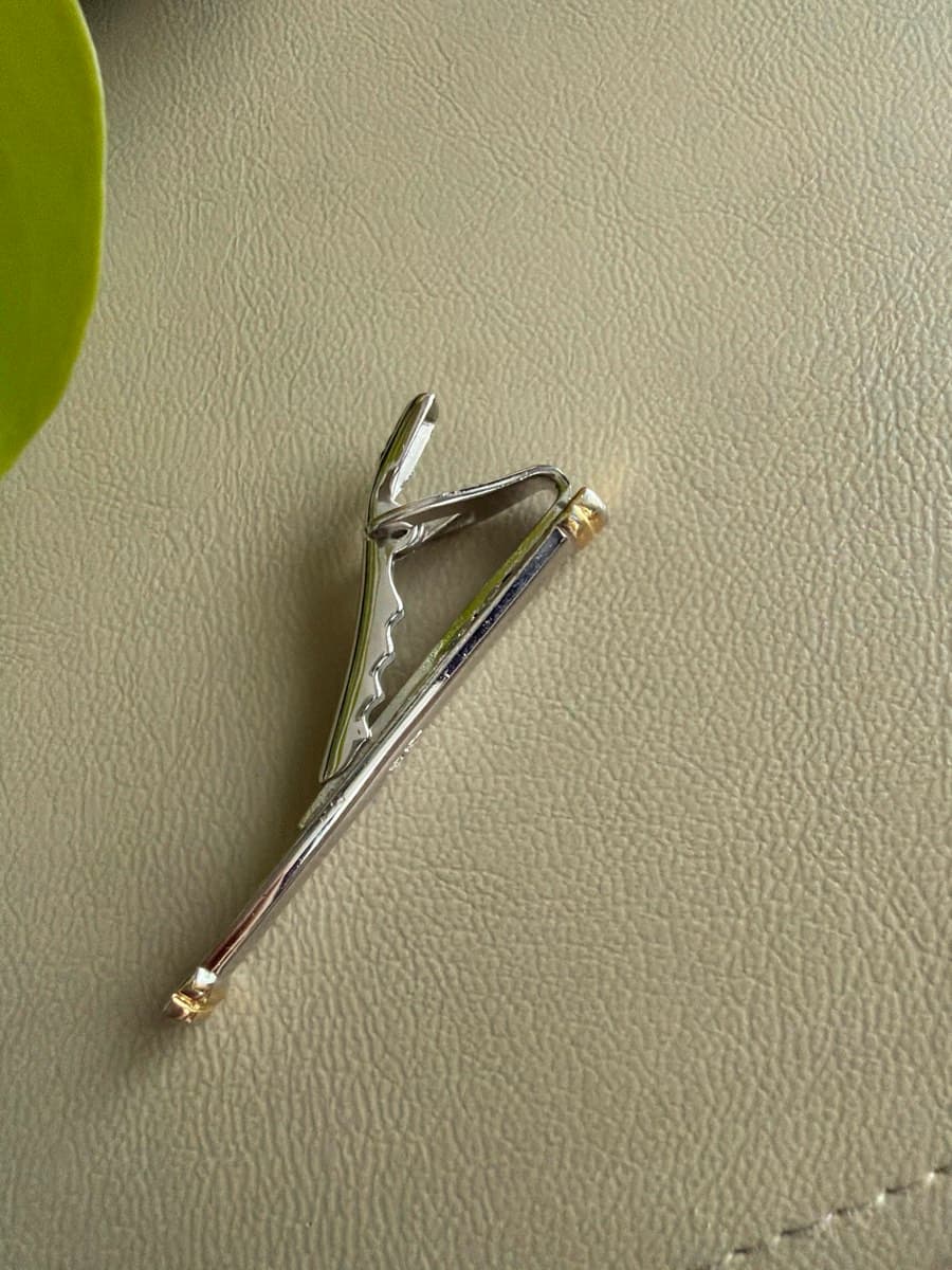 Silver and Gold Tie Clip thumbnail 2