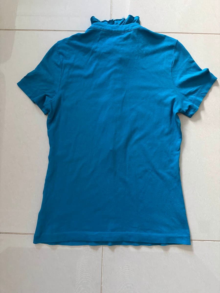 Tory Burch Ruffled Polo Top(blue) thumbnail 4