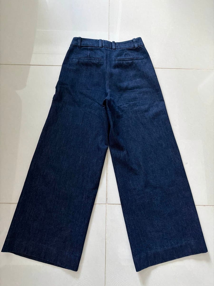 Dark Wash Wide-Leg Jeans thumbnail 4